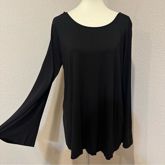 Love in Lace Up Back Long Sleeve Top Size L USA Made - Picture 2 of 10